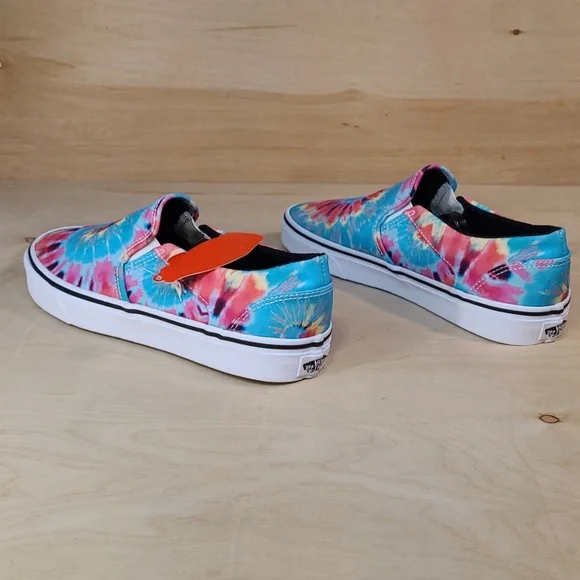 Vans Asher Colorful Tie-Dye Slip-On Womens Sneakers New With Tags No Box - Picture 6 of 10